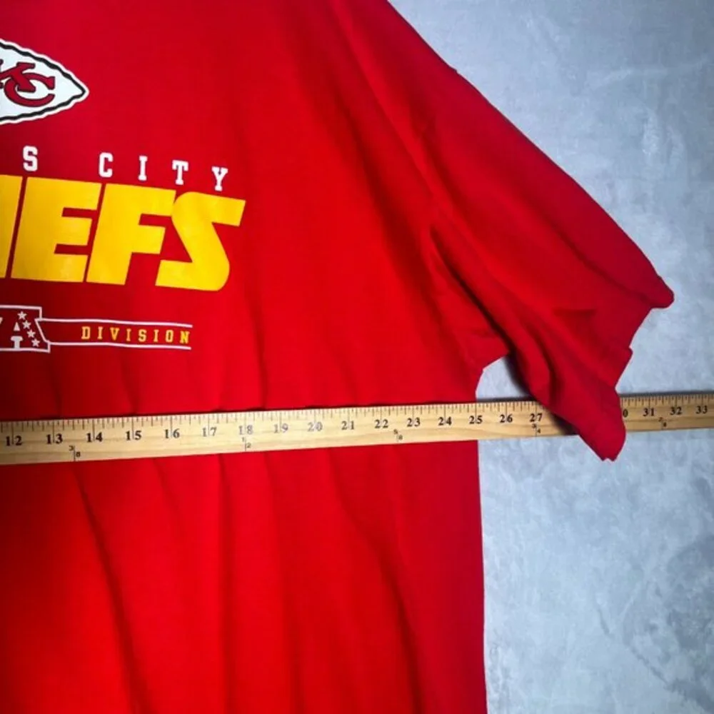 NFL Team Apparel‎ T Shirt Mens 2XL Red Kansas City Chiefs Short Sleeve Graphic - Picture 7 of 8